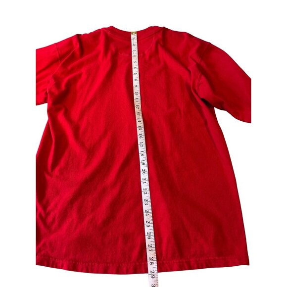 Large Red Long Sleeve T-shirt  Crew Neck 5g - Picture 7 of 10